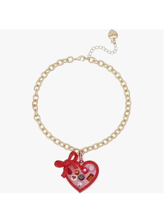 Betsey Johnson Jewelry - Betsey Johnson Love Spell Heart Chocolate Box Necklace New